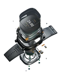Nocturne watch concept, exploded construction view